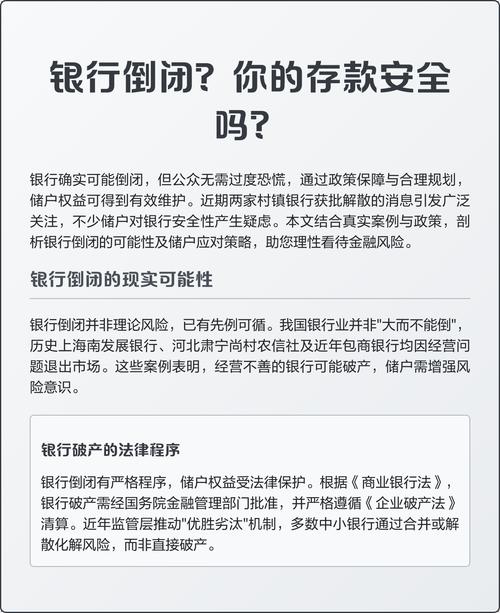 存款保险制度详解_首家农村信用社破产_银行破产可能性