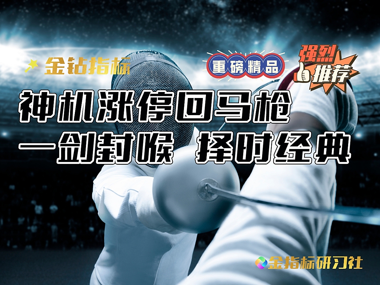 通达信神机涨停回马枪【主图|副图|选股预警】套系指标,高胜率一剑封喉择时神器