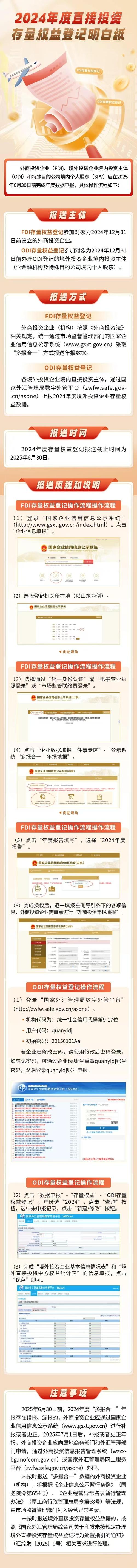 境外投资外汇登记_ODI存量权益登记时间_2024年度FDI年报申报