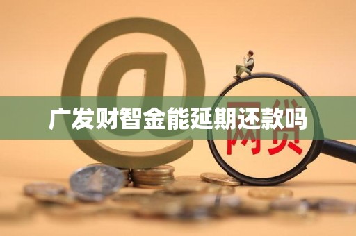广发财智金能延期还款吗